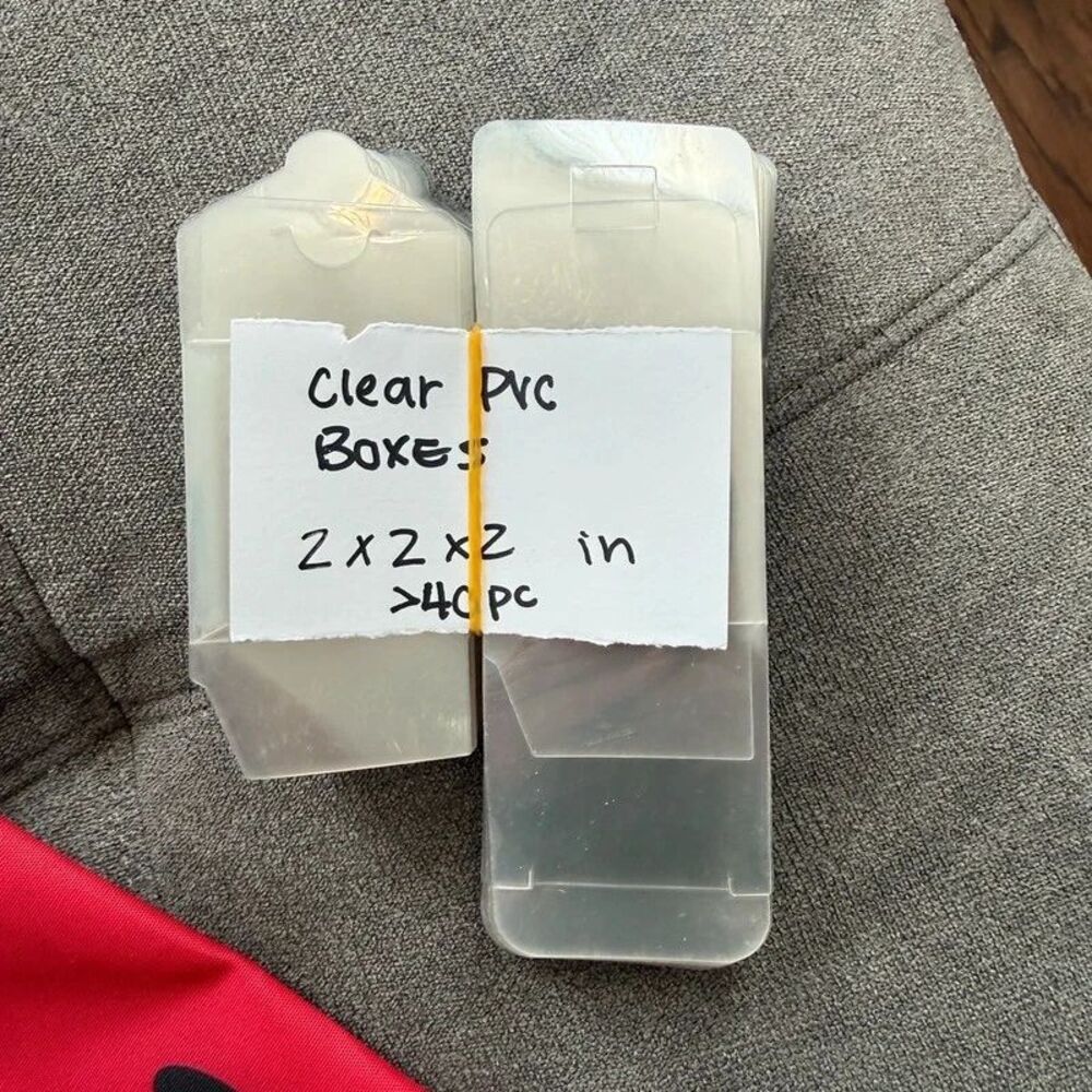 40+ clear PVC boxes, 2 in x 2 in x 2 in, listing 2 of 3